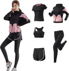 ✨5点セット✨スポーツウェア レディース ヨガウェア トレーニングウェア S