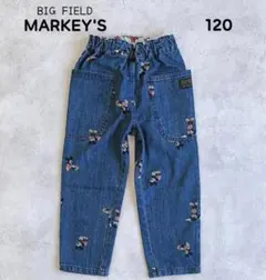 120【新品】マーキーズ ミッキーマウス ビッグポケットデニムパンツ ディズニー
