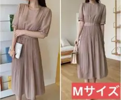 半袖 ワンピース プリーツ マキシワンピース フレアワンピース 入学式 結婚式