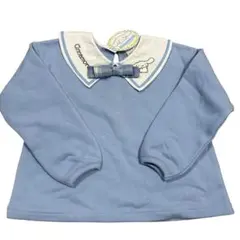 新品　シナモロール　トレーナー 120cm 襟　裏起毛　水色