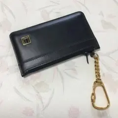 dunhillダンヒル　コインキケース　キーリング付き　ブラック　イタリア製