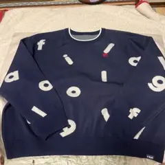 FILA ネイビー セーター ロゴ入り