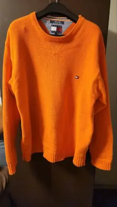 TOMMY HILFIGER オレンジ クルーネックセーター L