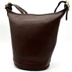 美品✨オールドコーチ ショルダーバッグ バケツ型 レザー ブラウン 9953