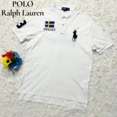 極上品 限定 ポロ ラルフローレン ポロシャツビッグポニー ホワイト ネイビー