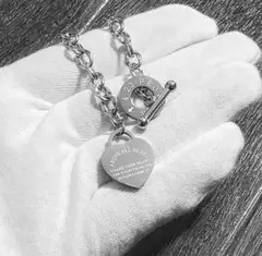 ネックレス プラチナコーティング 金属アレ 【高級】ハート サージカルステンレス