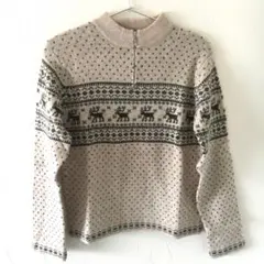 EAST BOY◇ノルディック柄ニットトップス