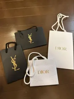DIOR YSL ショッパー紙袋 4点セット 正規品ギフト用
