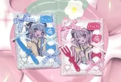 トレカケース 硬質ケース ホイップデコ B8 ピンク 水色 萌え リボン ハート