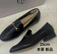 【新品半額】Fin本革ビットローファー25cm黒のサムネイル