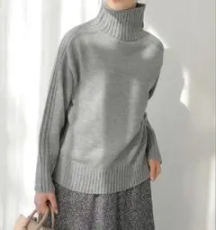 earth music&ecology リブラインニットプルオーバー F