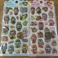 ラブブ ボンボンドロップシール2枚セット3D ぷくぷく