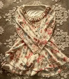 LIZ LISA リズリサ 花柄ワンピース　ローズ　フリル　レース　リボン柄　姫