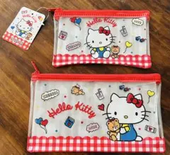 サンリオ　ハローキティ　クリアポーチ　2種　キティ ファスナーケース