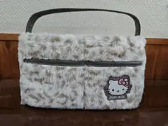 【ラストカラー！／ラスト1点】③ハローキティ　ヒョウ柄　仕切り付き　収納ケース