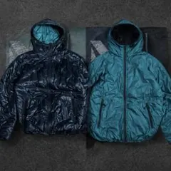 corisco リバーシブルダウンジャケット ダークネイビー/ターコイズ