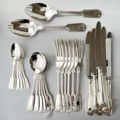NoritakeカトラリーBristol型3.8銀メッキ：セミフルコース2名様用 NoritakeカトラリーBristol型3.8銀メッキ：セミフルコース2名様用