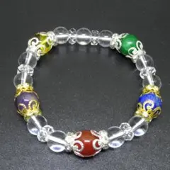 ☆【デザインブレスレット】五色 アクセサリー パワーストーン