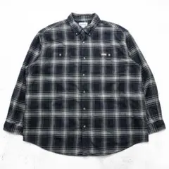 carhartt フランネル ボタンダウンシャツ 2XL チェック グレー