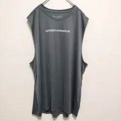 アンダーアーマー ノースリーブ USAロゴ ビッグサイズ XXL グレー 運動のサムネイル
