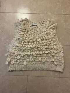 ZARA ザラ　構造ニットベストセーター　M