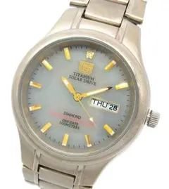 エルジン 腕時計 チタニウム ソーラー電池 中古品 (102105)のサムネイル