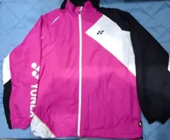 YONEX ウォームアップジャケット ピンク/黒　ユニセックスＬサイズ