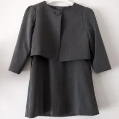 nicole club Kids ダークグレー ジャケットとワンピースのセット