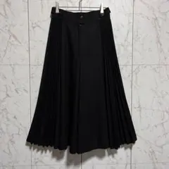 LUFRAN ルフラン ブラック プリーツ ワイドパンツ ウール 厚手