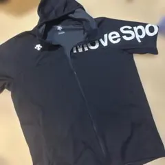 DESCENTE Move Sport 半袖パーカー ブラック