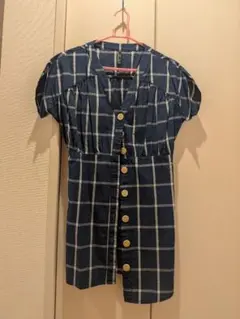 ZARA trf チェック柄 Vネックミニワンピース Sサイズ