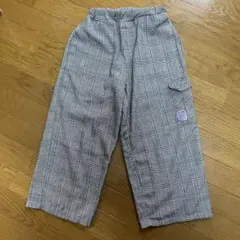 ガールズ　 ワイドパンツ　 チェック　135〜145センチ