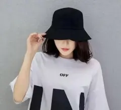 帽子　バケットハット 紫外線防止 日除け uvカット 韓国 ブラック　レディース