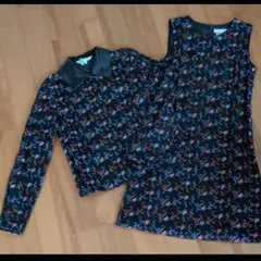 【2点セット】22 OCTOBRE 花柄刺繍　ワンピース　ジャケット