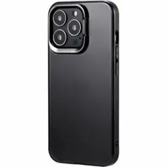 iPhone13pro スタンド付 耐衝撃 ハイブリッドケース フロストブラック