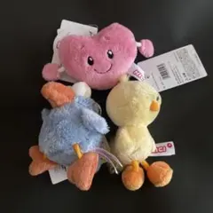 NICIマスコットキーホルダー／ぴよこ／ハチドリ／ラブハート