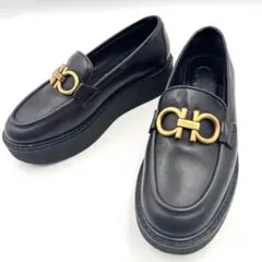 サルヴァトーレフェラガモ　厚底　革靴　ガンチーニ　サイズ5 22.5cm