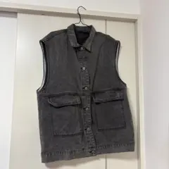 デニムジャケット デニムベスト グレー