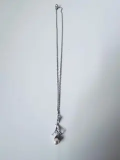 シルバー925 ホワイトパールネックレス　ビンテージ　志摩