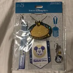 【ファンダフル限定】東京ディズニーシー 25周年 ジュビリーバッジセット