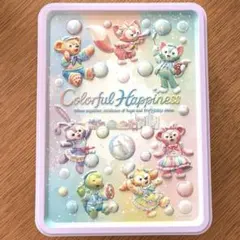 ディズニーシー限定 ダッフィー&フレンズ カラフルハピネス20周年 空き缶 袋付