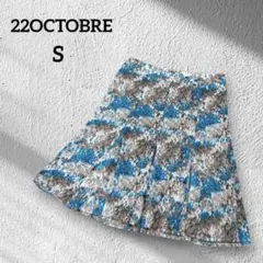 22OCTOBRE ミニスカート　総柄　フレアスカート　Sのサムネイル