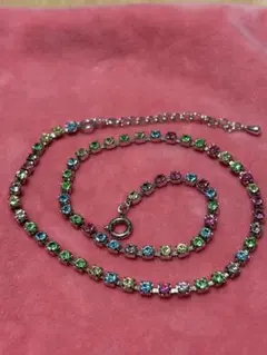 レディース　カラーガラスネックレス