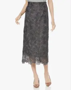 N. Natural Beauty Basicレーススカート グレー