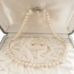 silver K14 アコヤ真珠ネックレス イヤリング　925 パール　金