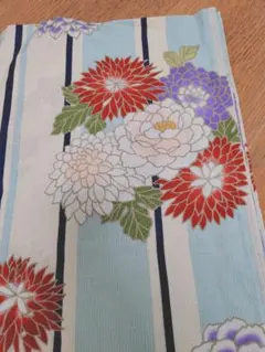 un deux 浴衣 単品 ストライプ 菊柄のサムネイル