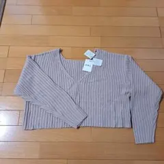 GRL 新品タグ付き 長袖 リブニット ベージュ M