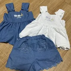プティマイン ちいかわ チュニック タンクトップ ショートパンツ 3点セット
