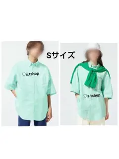 GU オックスフォード オーバーサイズ シャツ 5分袖