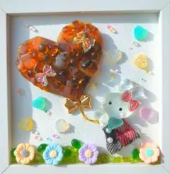 シーグラスアート ❤チョコっとLOVE♥